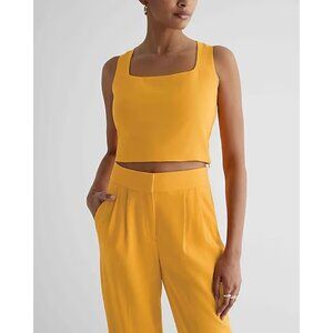 Express Square Neck Cropped Tank Top L